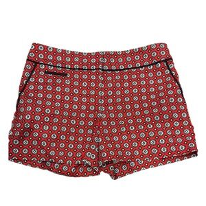LOFT Red and Blue Shorts size 4 womens bottoms casual dressy business designer